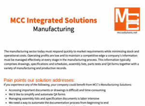 MCC Integrated Solutions - Manufacturing